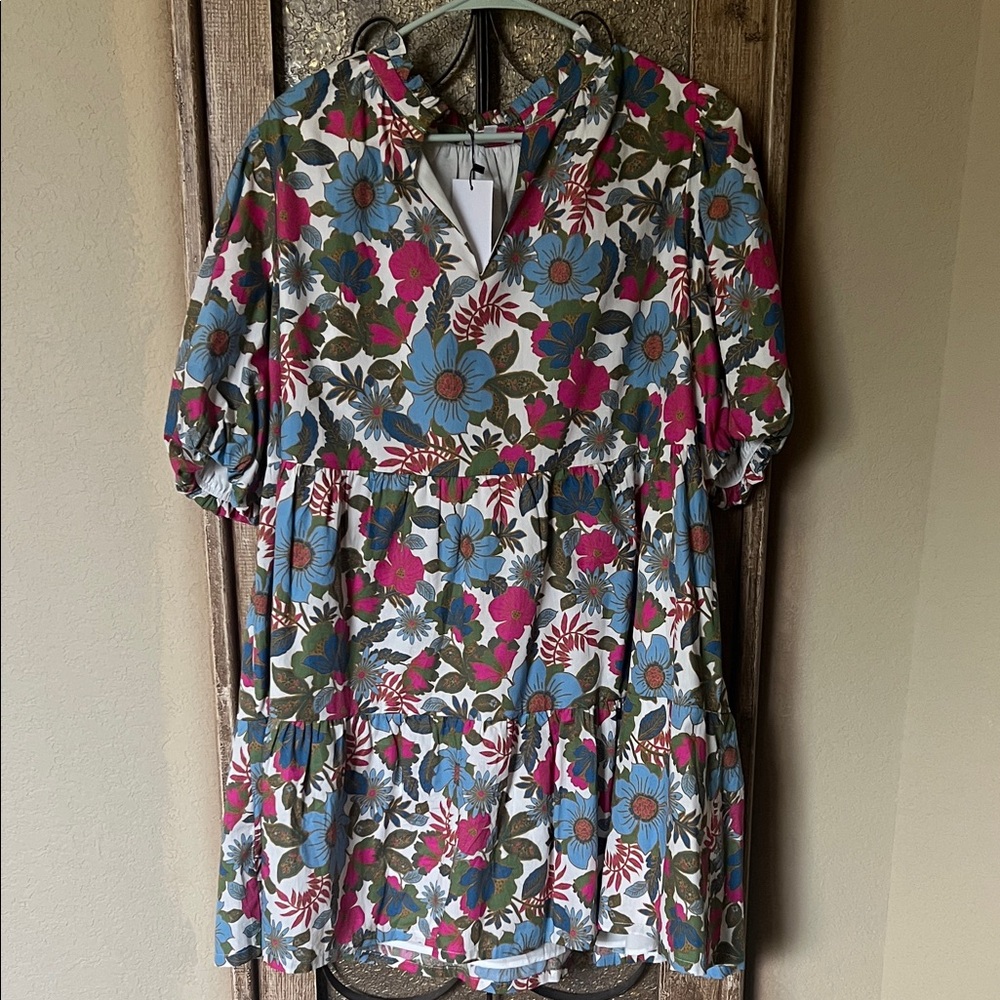 NWT Sugarlips Avitall Floral Jacey Babydoll Mini Dress Curve
